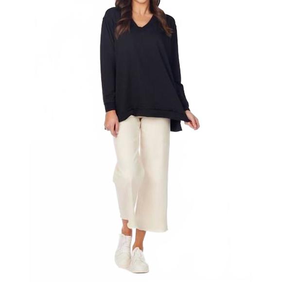 NEW MUDPIE willie long sleeve tee in black - Picture 4 of 6